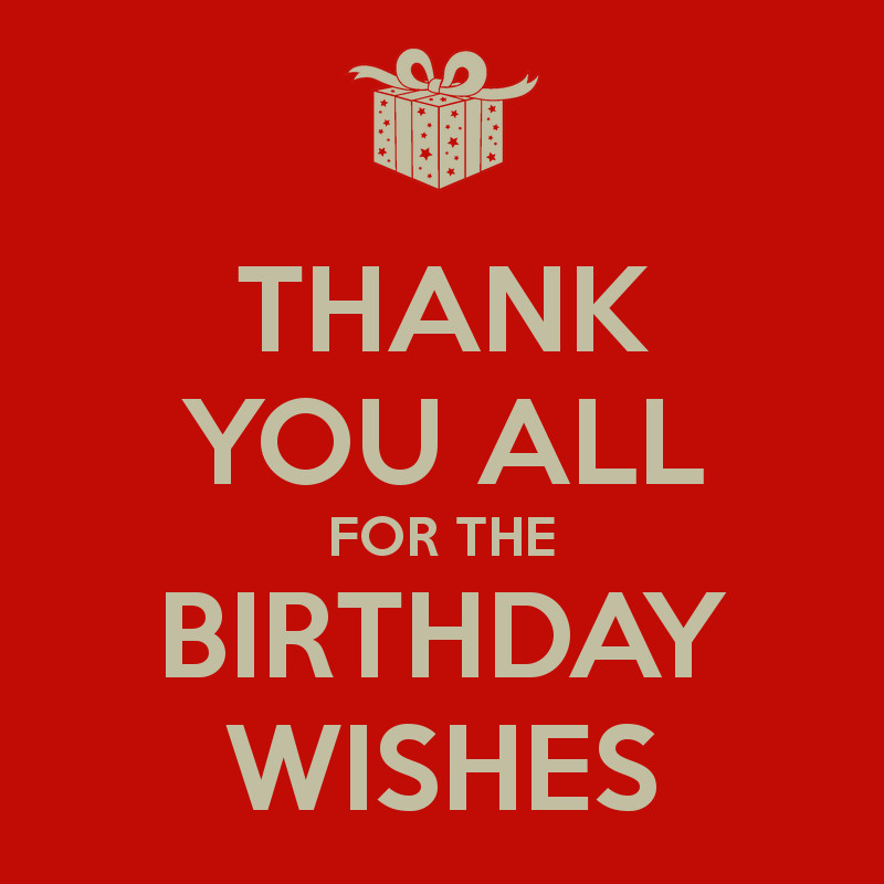 Thank You All For The Birthday Wishes Quotes
 THANK YOU ALL FOR THE BIRTHDAY WISHES Poster ANDO