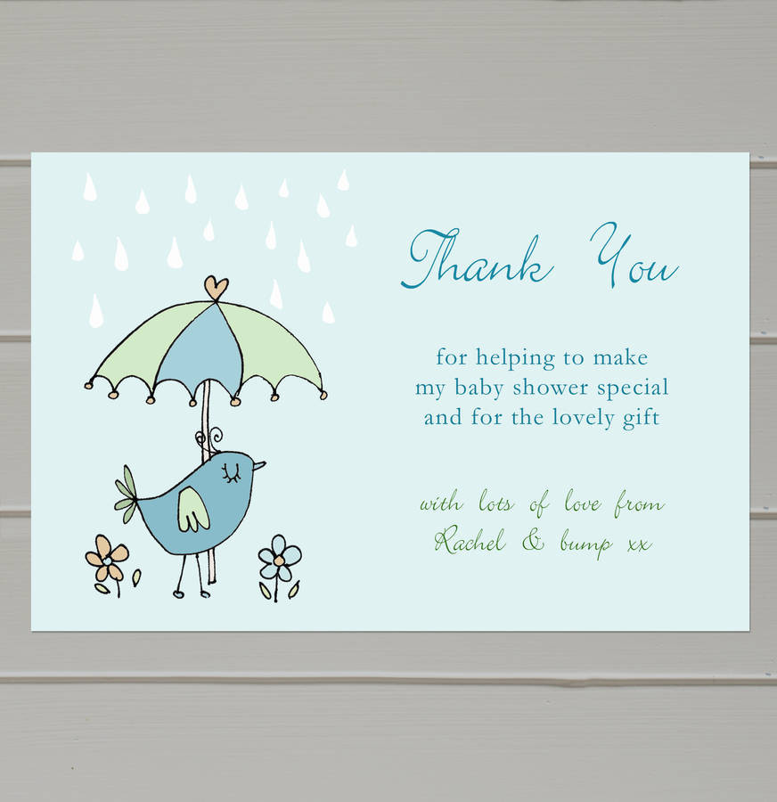 Thank You Card For Baby Shower Gift
 personalised baby shower thank you cards by molly moo