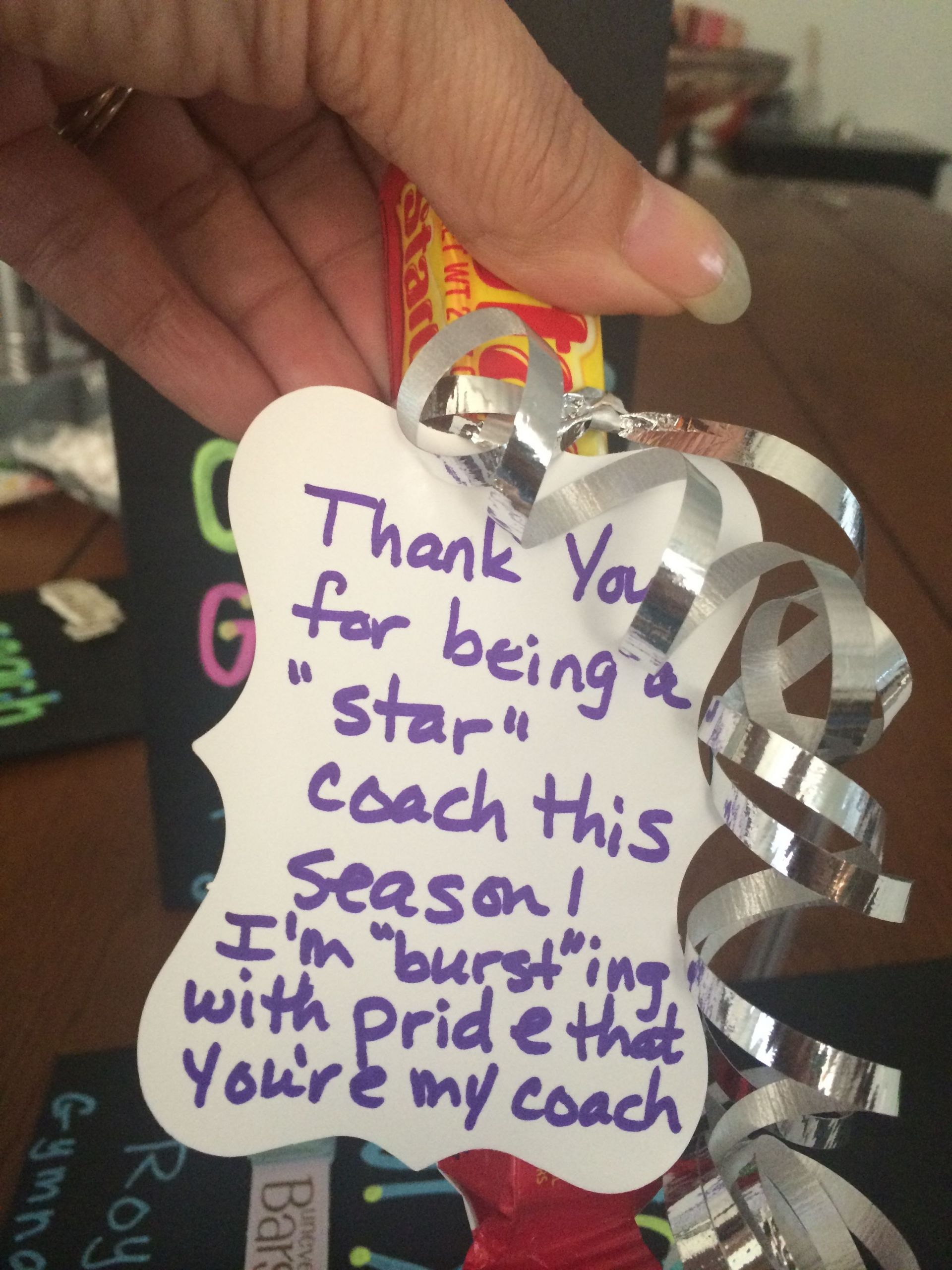 Thank You Coach Gift Ideas
 gymnastics coach thank you t tag