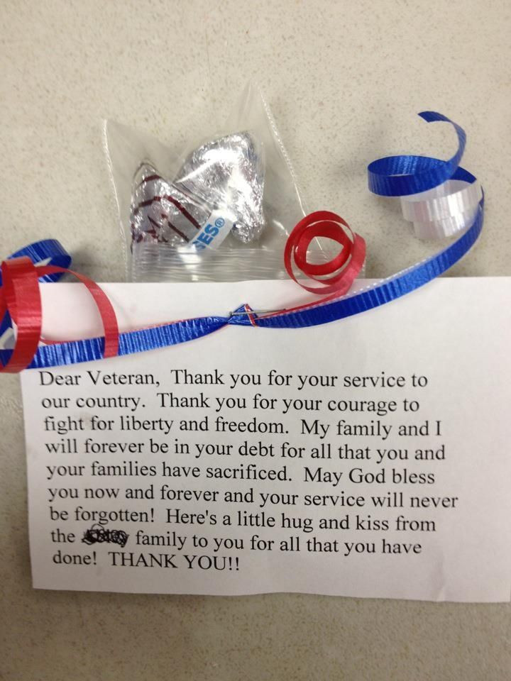 Thank You For Your Service Gift Ideas
 Veteran s day Would tweak this a bit students or