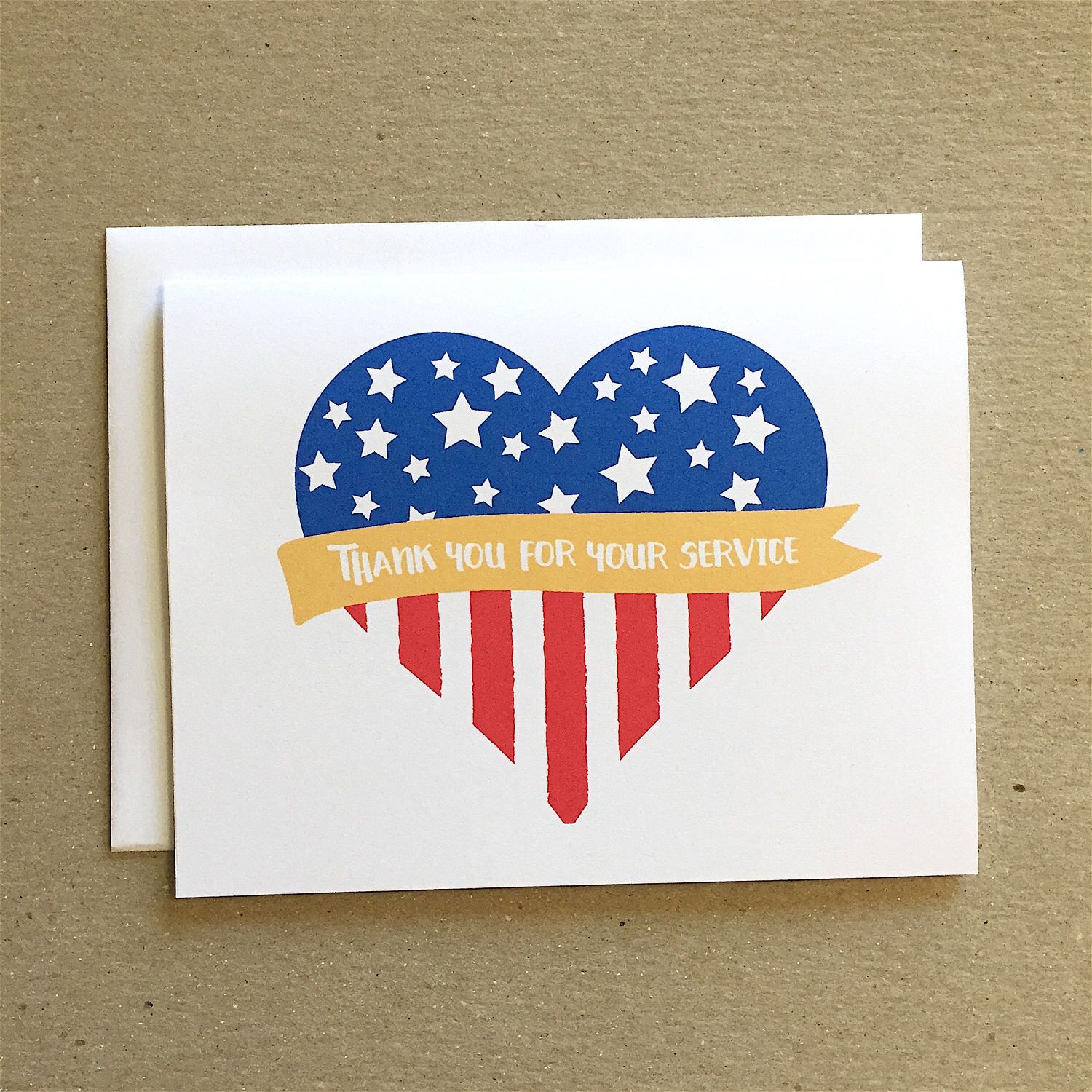 Thank You For Your Service Gift Ideas
 Patriotic card Thank you for your service Veterans day