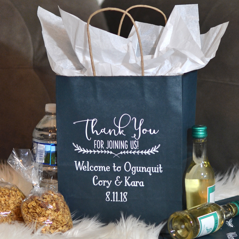 Thank You Gift Bag Ideas
 8 x 10 Kraft Wedding Wel e Gift Bags Personalized
