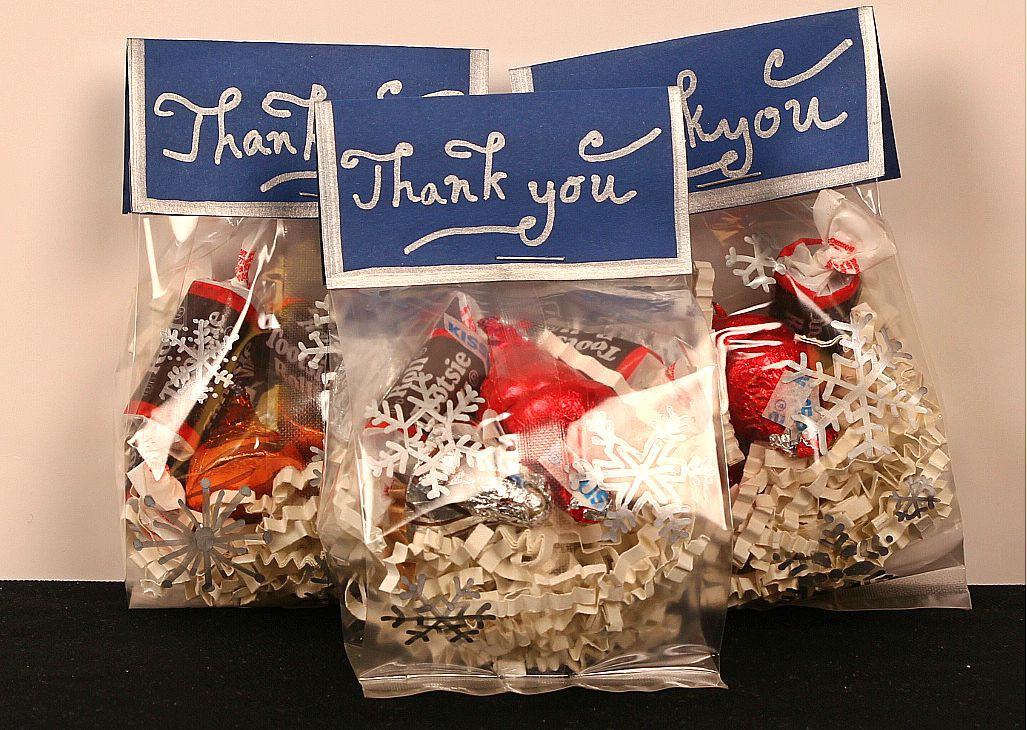 Thank You Gift Bag Ideas
 Goo Bags Idea for Winter Snowflakes & Candy JAM Blog