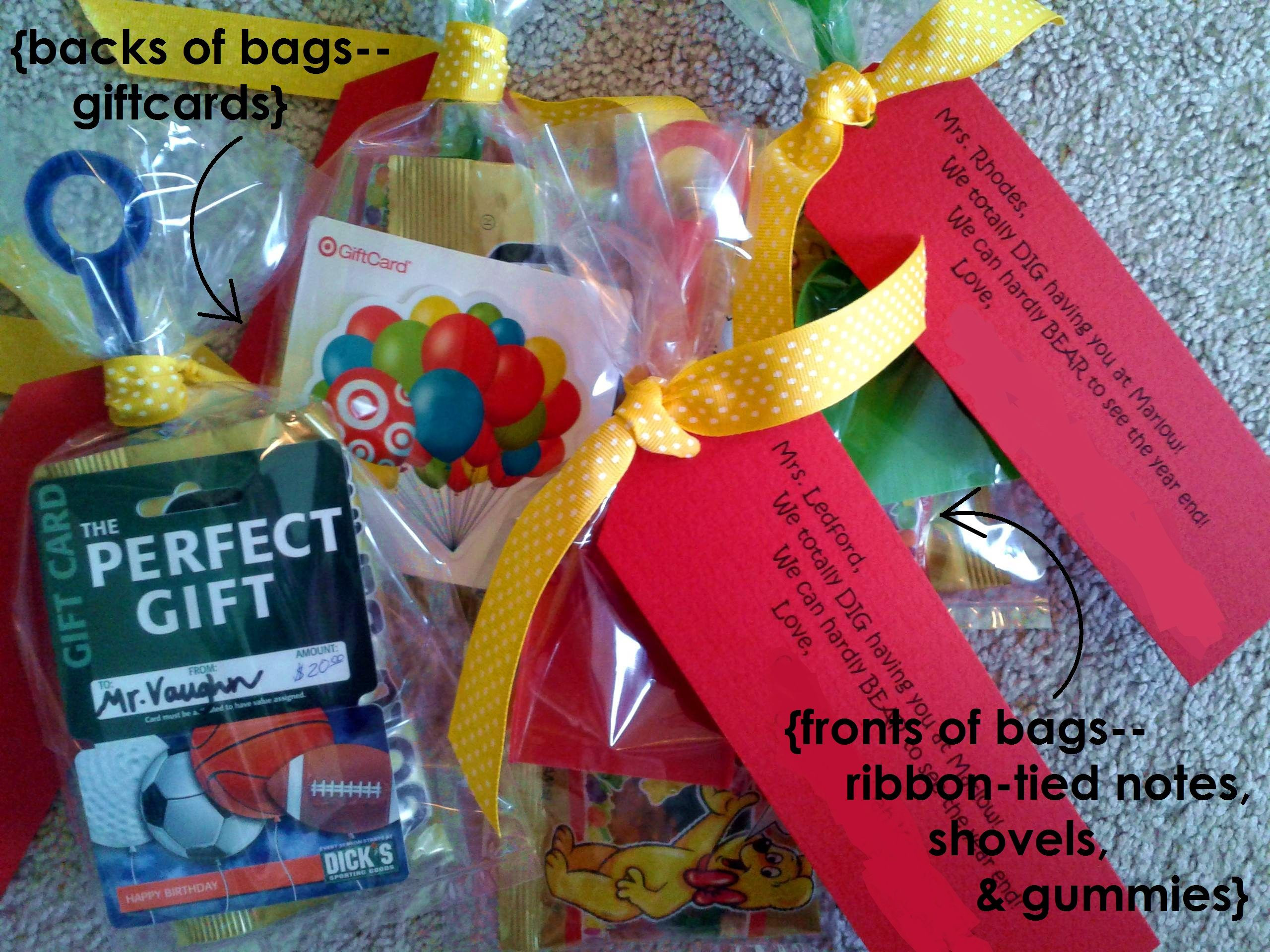 Thank You Gift Bag Ideas
 teacher t Cute Easy Cheap Goody Bags for when you