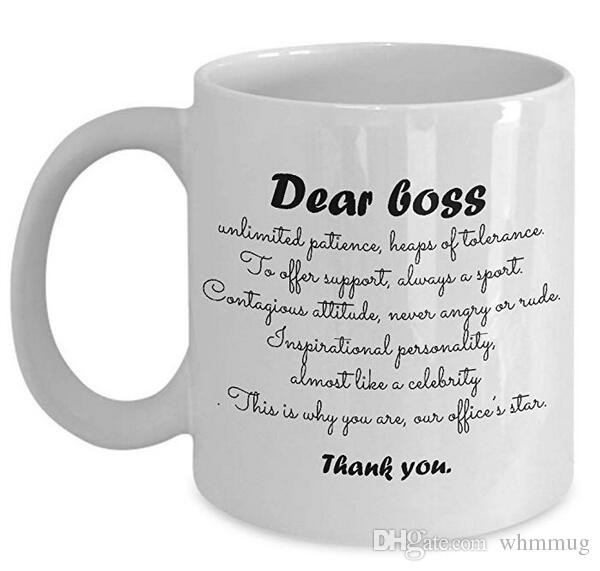 Thank You Gift Ideas For Boss
 Dear Boss Thank You Funny Hilarious Cute Mug Best Gift For
