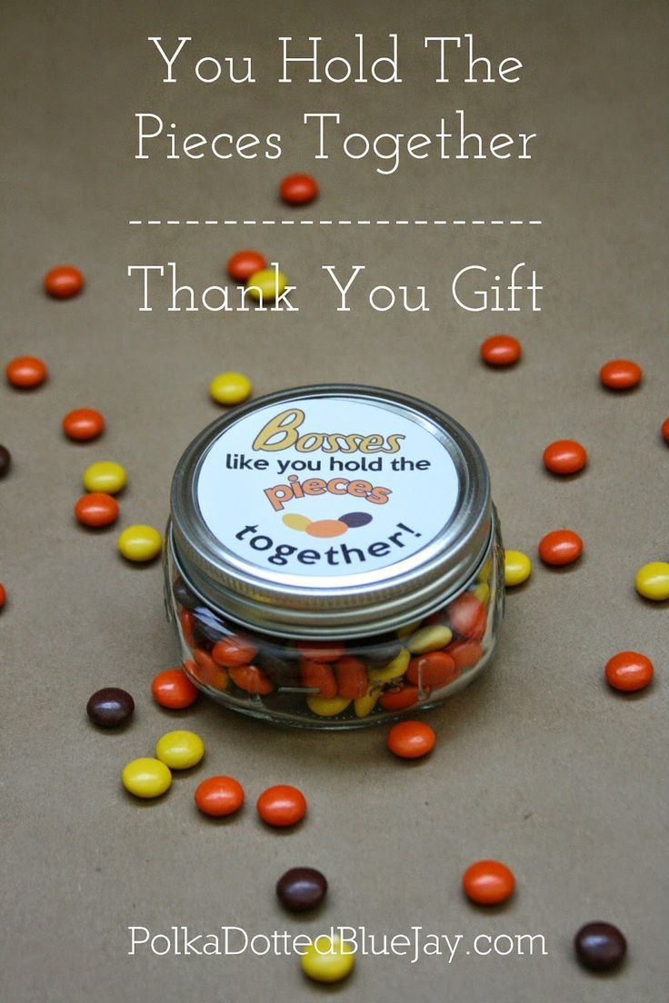 Thank You Gift Ideas For Boss
 You Hold The Pieces To her Thank You Gift