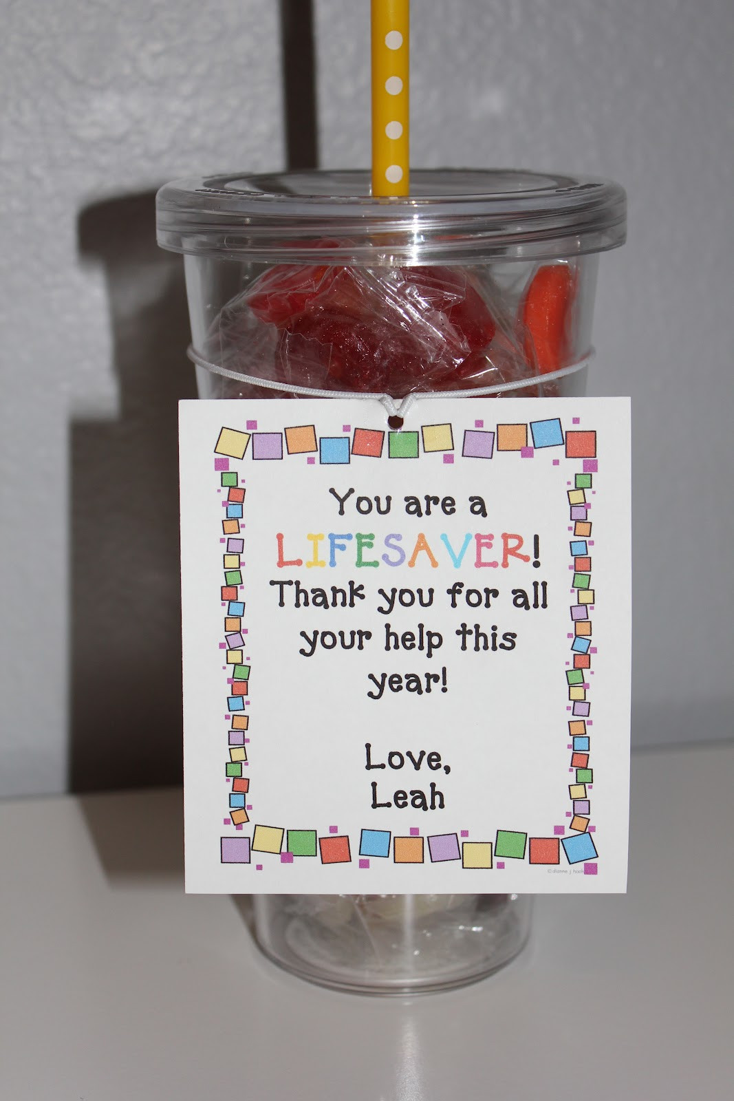 Thank You Gift Ideas For Professors
 simply made with love End of the Year Gifts