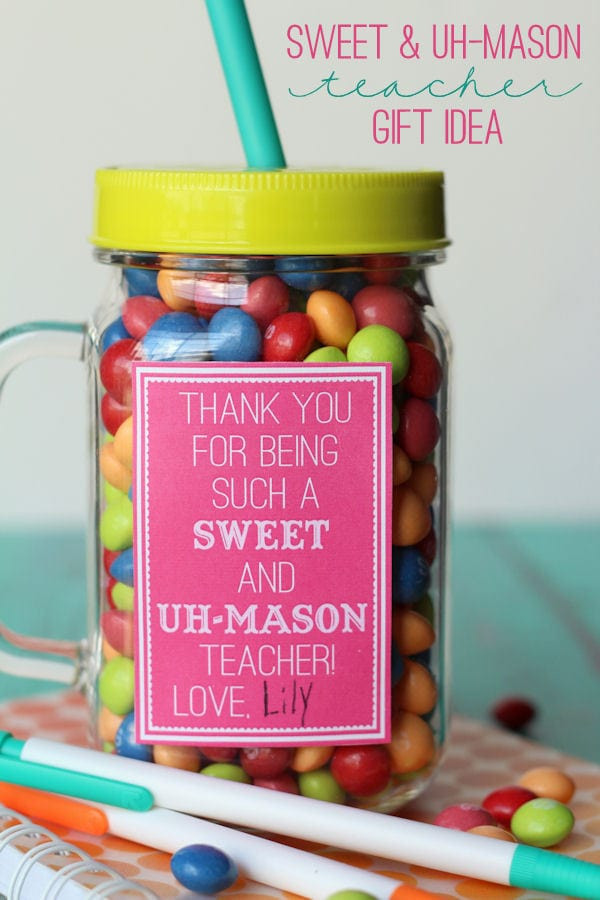 Thank You Gift Ideas For Professors
 Sweet and Uh Mason Teacher Gift
