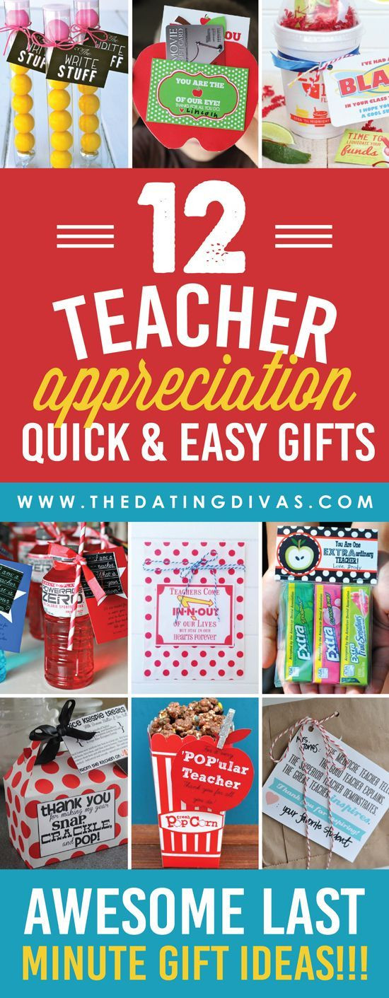 Thank You Gift Ideas For Teachers
 101 Quick and Easy Teacher Appreciation Ideas