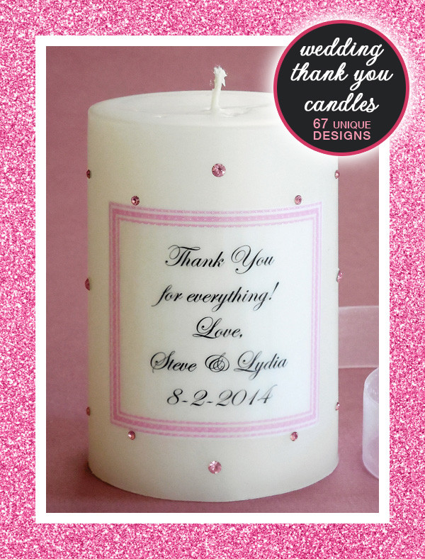 Thank You Gift Ideas For Wedding Planner
 Bridesmaid Candles and Thank You Candles for Wedding Gifts