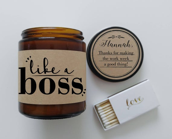Thank You Gift Ideas For Your Boss
 Boss Gift Appreciation Gift Thank You Gift Boss Lady Candle