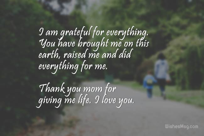 Thank You Mother Quotes
 Thank You Message For Mom Sweet Thank You Mom Quotes