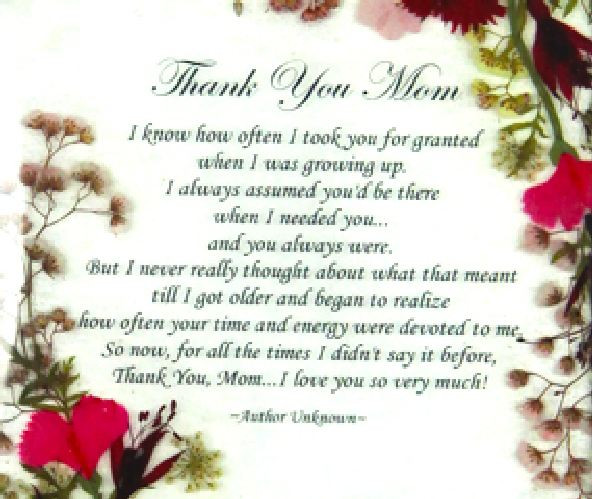 Thank You Mother Quotes
 Thank You Mom Quotes From Daughter QuotesGram