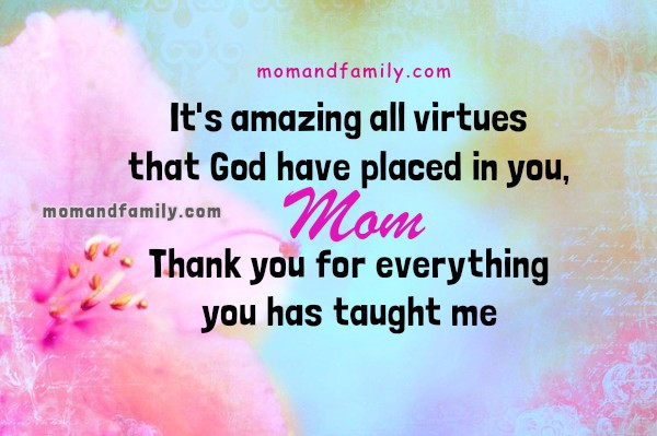 Thank You Mother Quotes
 Mom and Family Love April 2016