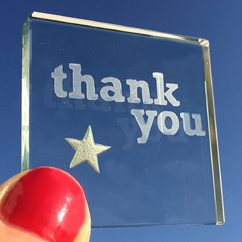 Thank You Token Gift Ideas
 Spaceform Thank You Star Glass Token Gift Ideas Keepsake