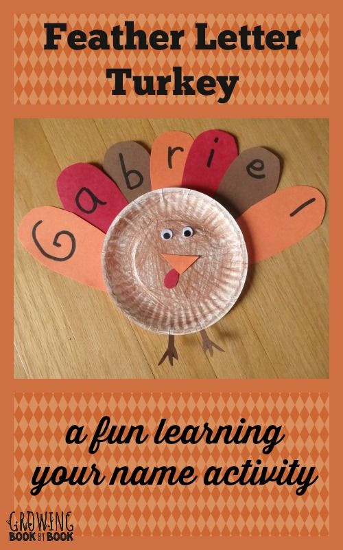 Thanksgiving Art For Preschoolers
 Name Activities Feather Letter Turkey