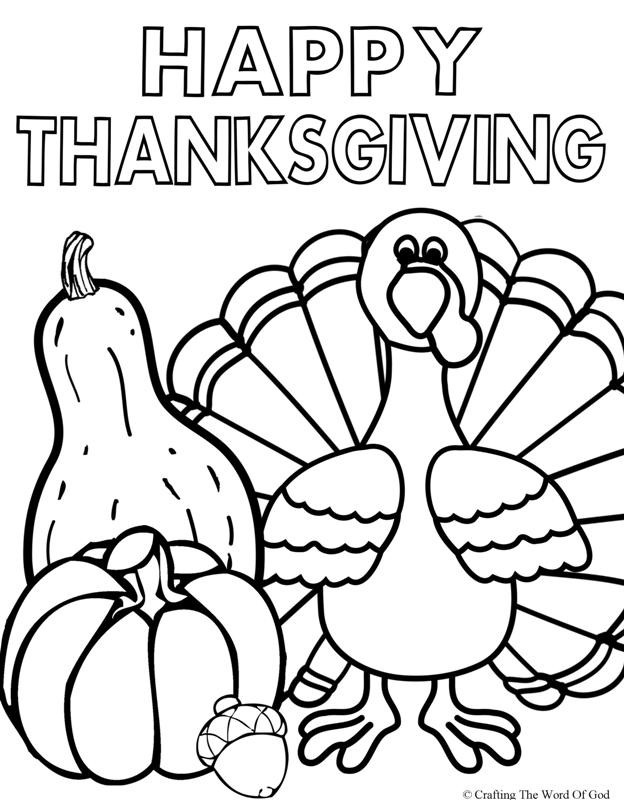 Thanksgiving Coloring Sheets For Kids
 Happy Thanksgiving 2 Coloring Page Crafting The Word God