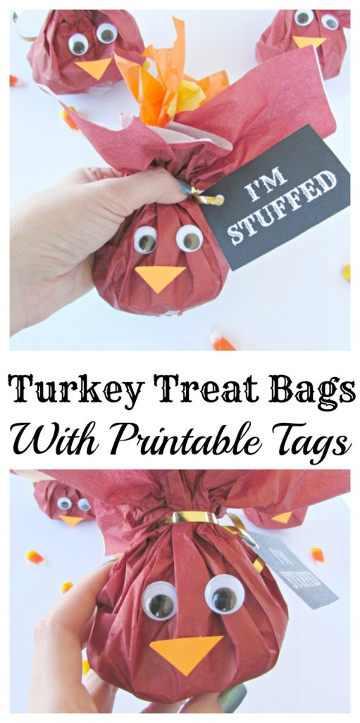 Thanksgiving Gift Bag Ideas
 Turkey Treat Bags With Printable Tags – Val Event Gal