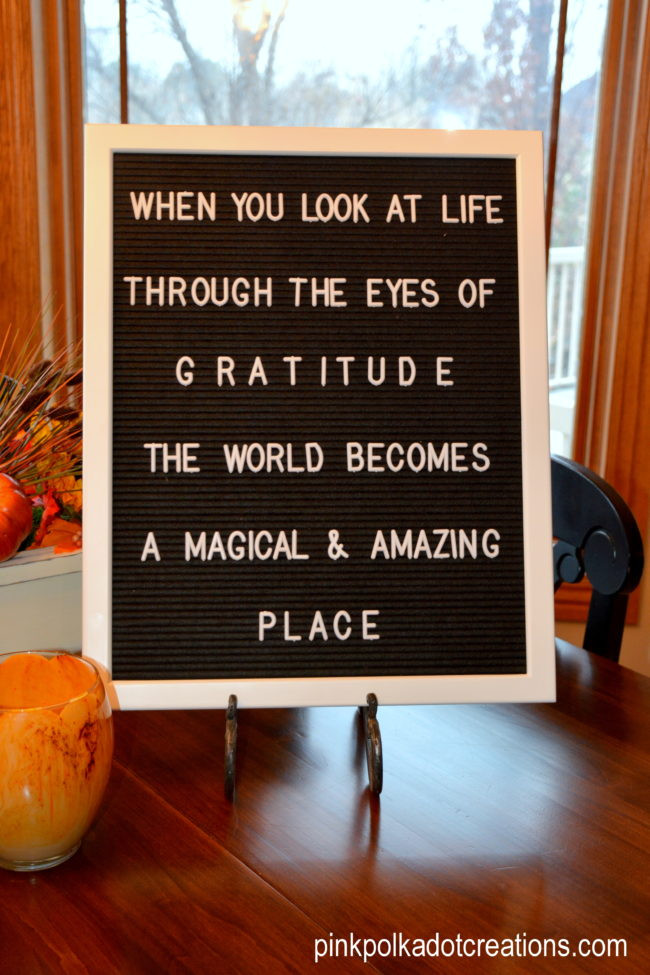 Thanksgiving Quotes Board
 Gratitude Letter Board Love Pink Polka Dot Creations