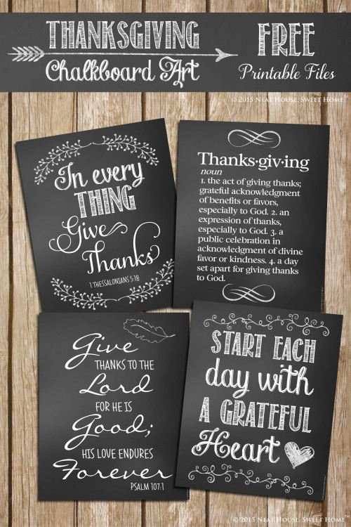 Thanksgiving Quotes Chalkboard
 Thanksgiving Chalkboard Art to Decorate Your Home