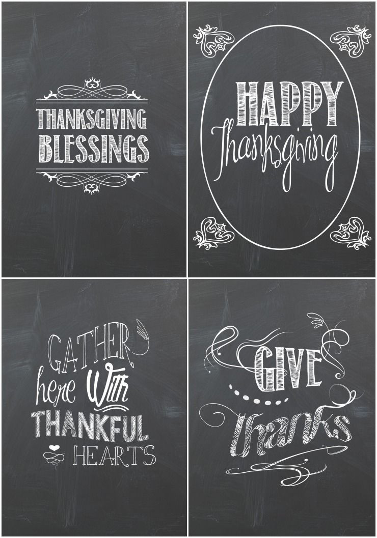 Thanksgiving Quotes Chalkboard
 Thanksgiving Chalkboard Printables