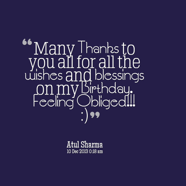 Thanksgiving Quotes For Birthday Wishes
 Birthday Quotes My Blessing QuotesGram