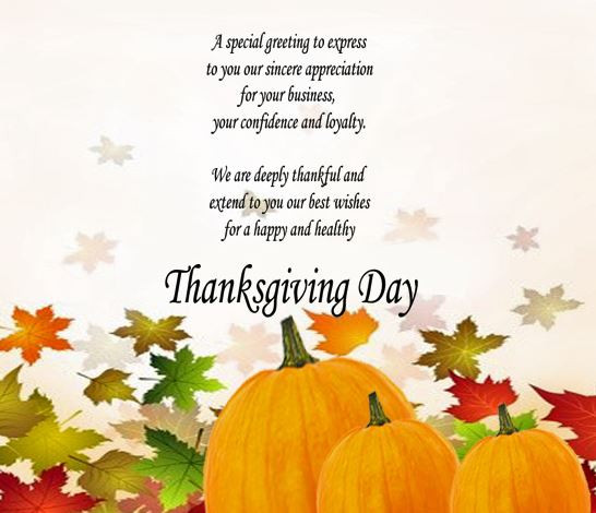 Thanksgiving Quotes For Business
 Thanksgiving Greetings Cards Happy Thanksgiving Messages