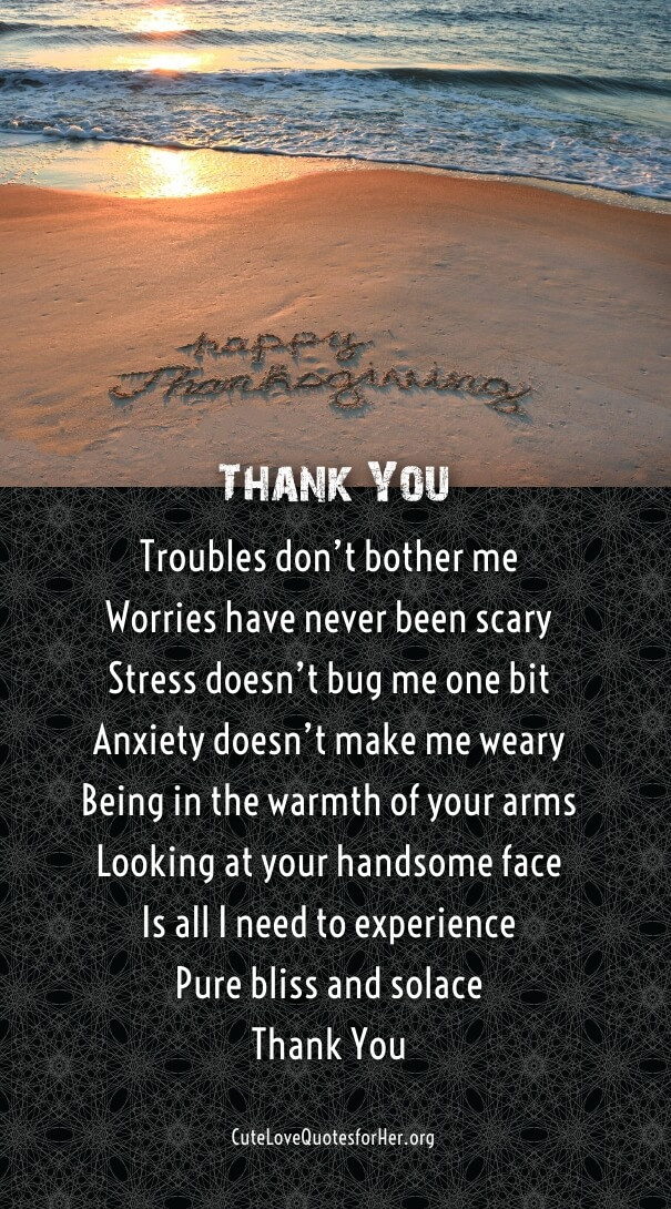 Thanksgiving Quotes For Husband
 25 Thanksgiving Love Poems to Wish Her Him Thankful Poems