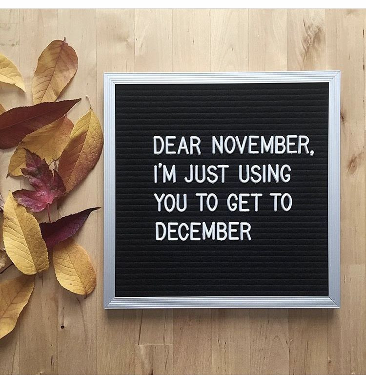Thanksgiving Quotes Letter Board
 dear november i’m just using you to to december