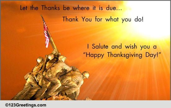 Thanksgiving Quotes Military
 Happy Thanksgiving To The Sol r Free Happy Thanksgiving