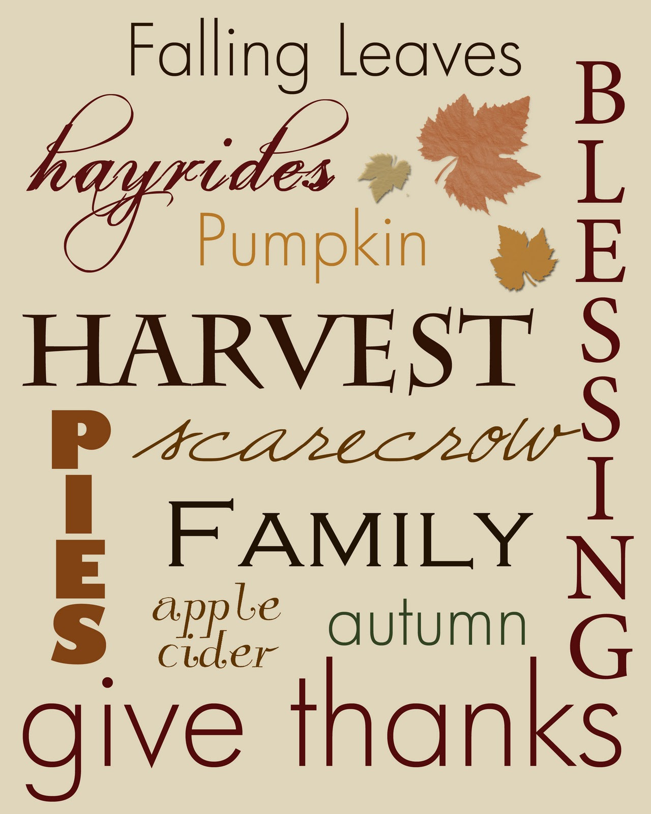 Thanksgiving Quotes Printable
 Blooming Homestead Thanksgiving Subway Art Printables