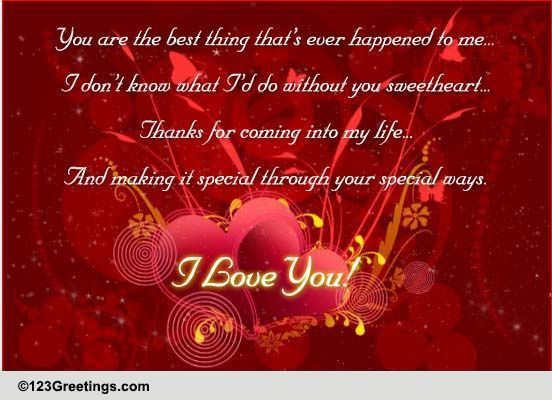 Thanksgiving Quotes Romantic
 Thanks Sweetheart Free For Your Love eCards Greeting
