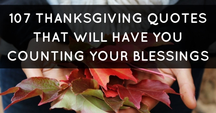 Thanksgiving Quotes Simple
 107 Thanksgiving Quotes That Will Have You Counting Your
