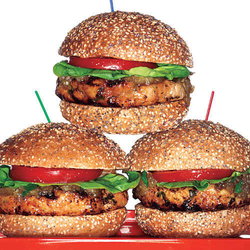 Thanksgiving Turkey Burgers
 Turkey Burgers with Roasted Eggplant 42 Top Rated Grill
