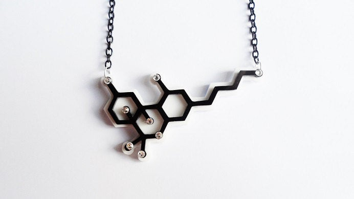 Thc Molecule Necklace
 THC Cannabis molecule necklace