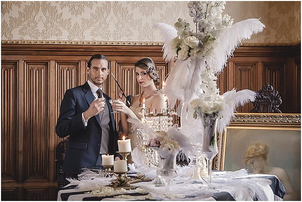 The Great Gatsby Themed Wedding
 Great Gatsby Wedding Inspiration at Chateau Challain