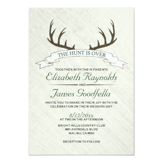The Hunt Is Over Wedding Invitations
 The Hunt is Over Wedding Invitations