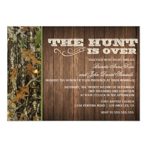 The Hunt Is Over Wedding Invitations
 The Hunt Is Over Wedding Invitation