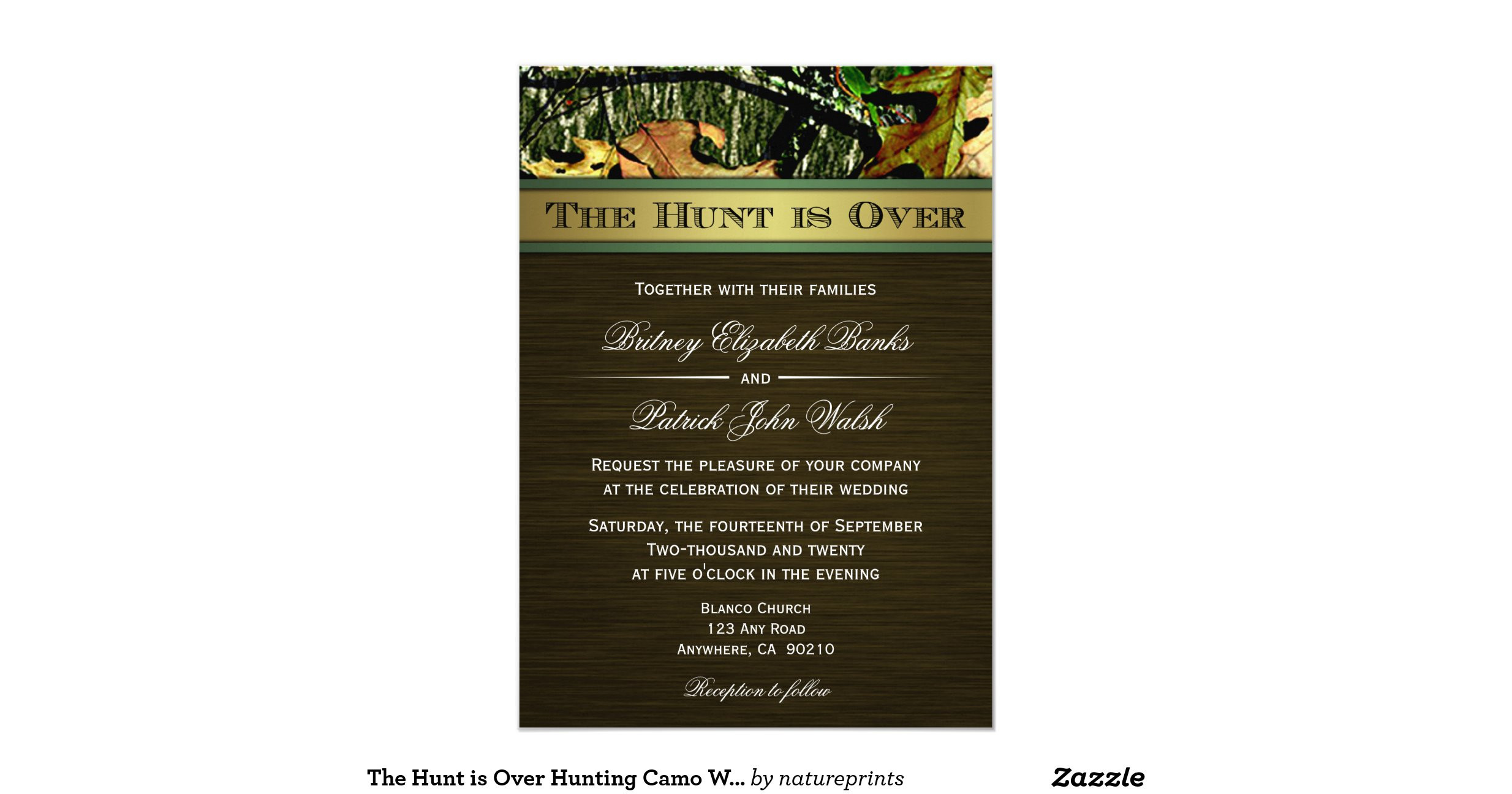 The Hunt Is Over Wedding Invitations
 the hunt is over hunting camo wedding invitations