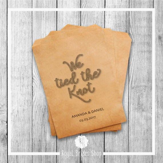 The Knot Wedding Favors
 Wedding Favor Bags We Tied The Knot Wedding Favors