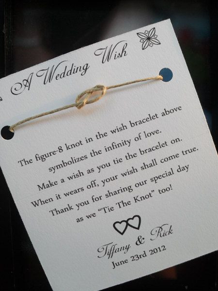 The Knot Wedding Favors
 wedding favor idea share in "tying the knot"