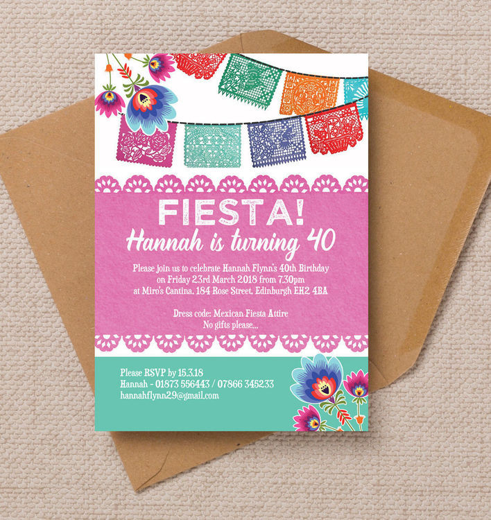 Themed Birthday Party Invitations
 Mexican Fiesta Themed Birthday Party Invitation from £0 90