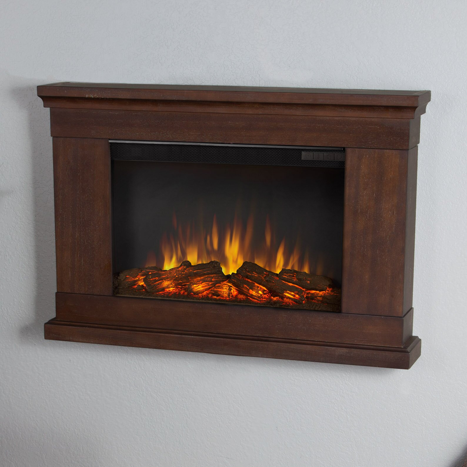 Thin Electric Fireplace
 Real Flame Slim Wall Mount Electric Fireplace & Reviews