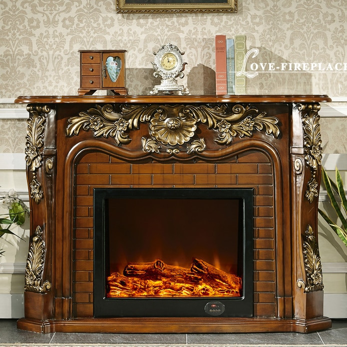 Thin Electric Fireplace
 classic French style fireplace wooden mantel W150cm