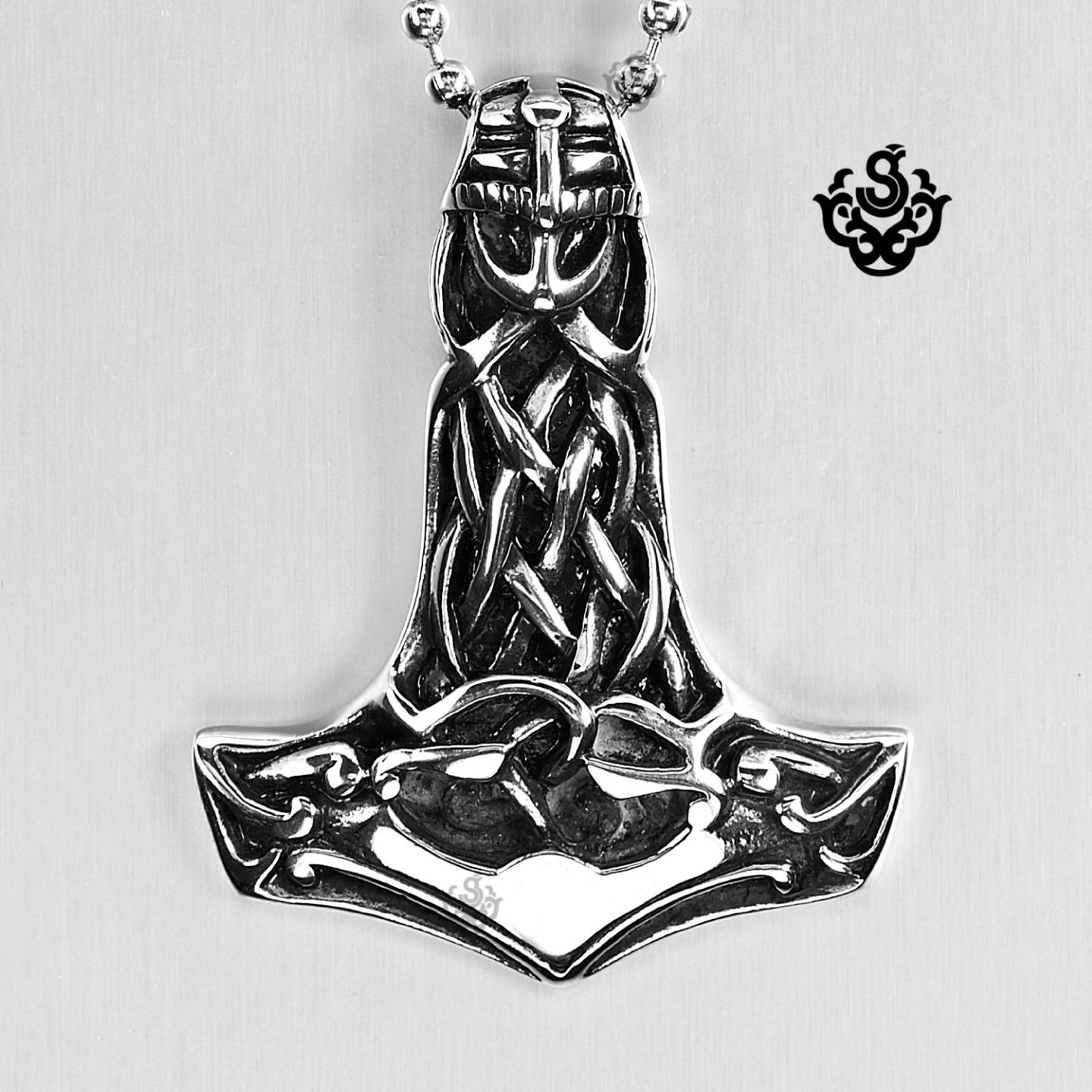 Thor's Hammer Necklace
 Silver bikies pendant fleur de lis stainless steel Thor s