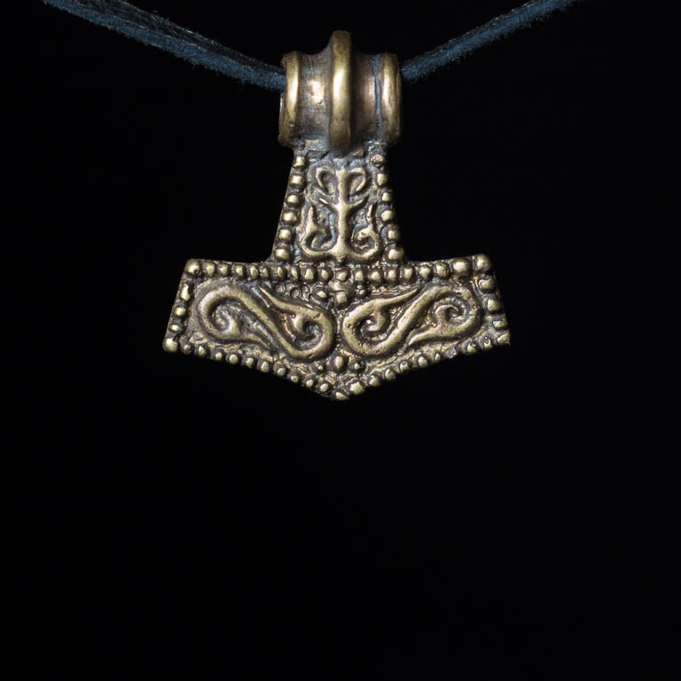 Thor's Hammer Necklace
 Small Thor s Hammer Pendant Mjolnir brass handmade