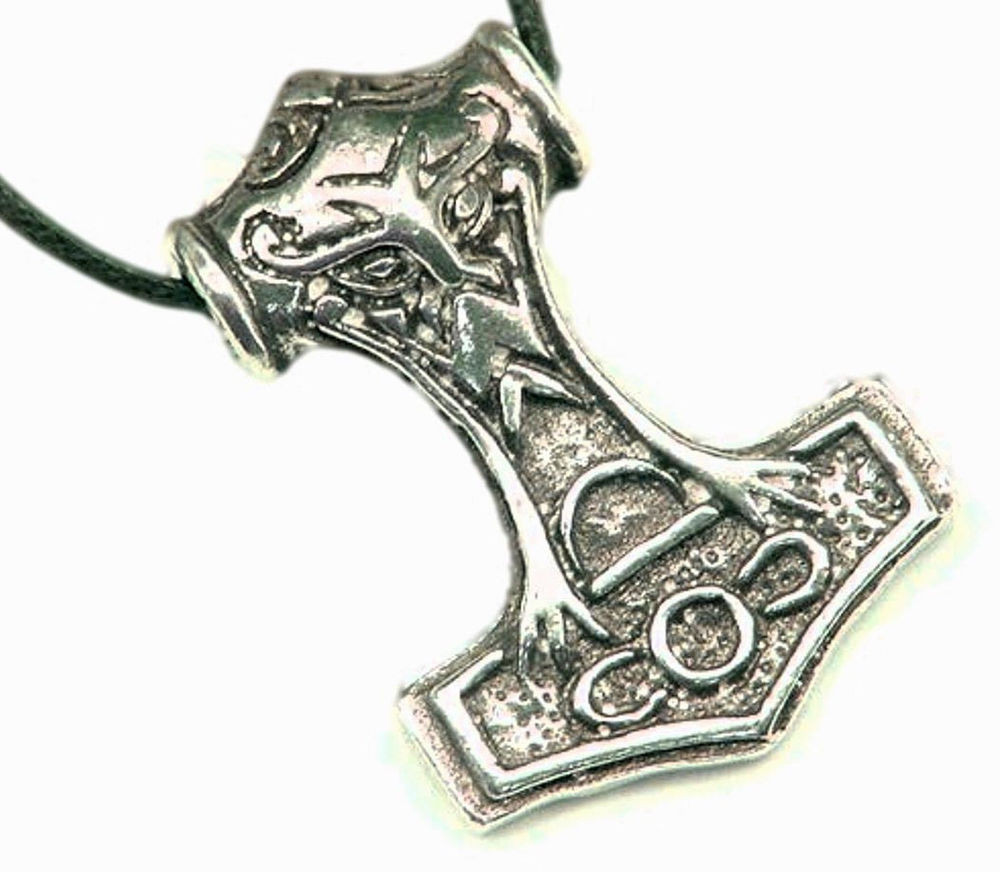 Thor's Hammer Necklace
 BUTW Thor s hammer necklace pewter pendant Viking Celtic