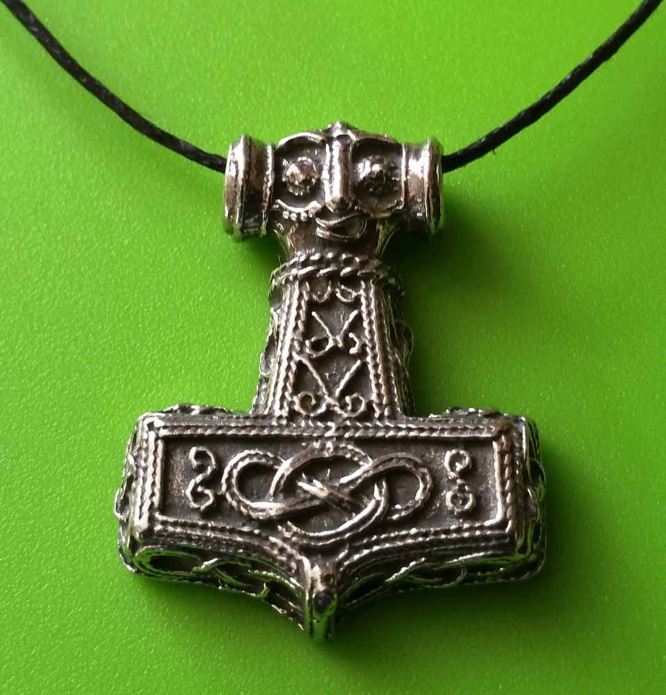 Thor's Hammer Necklace
 Small Viking Mjölnir Thor s Hammer Pewter Pendant Necklace