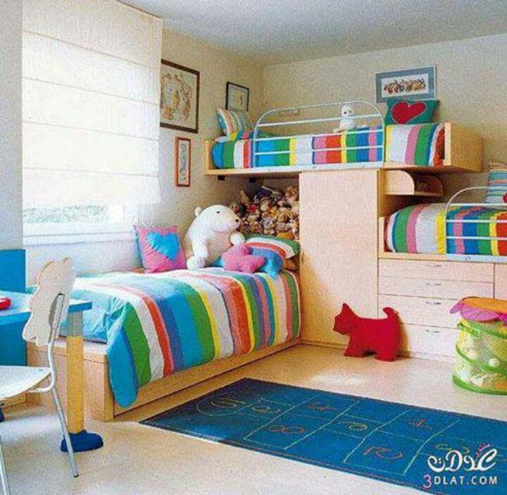 Three Kids One Room
 28 best images about Multiple Beds on Pinterest