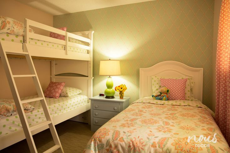 Three Kids One Room
 Before & After A Bedroom for Three Girls
